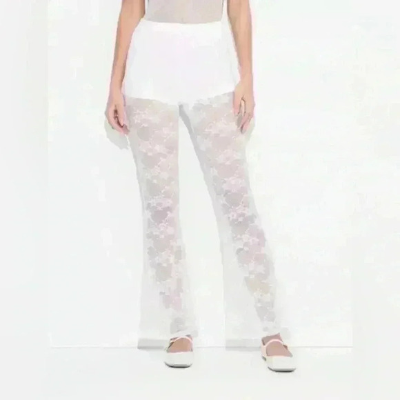 🆕White Mesh Lace Pants - Picture 4 of 15